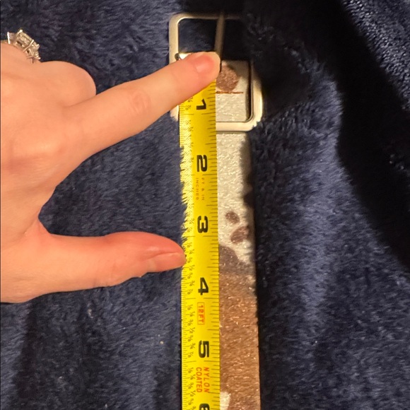 Brown and White Cowhide Belt - Picture 5 of 7